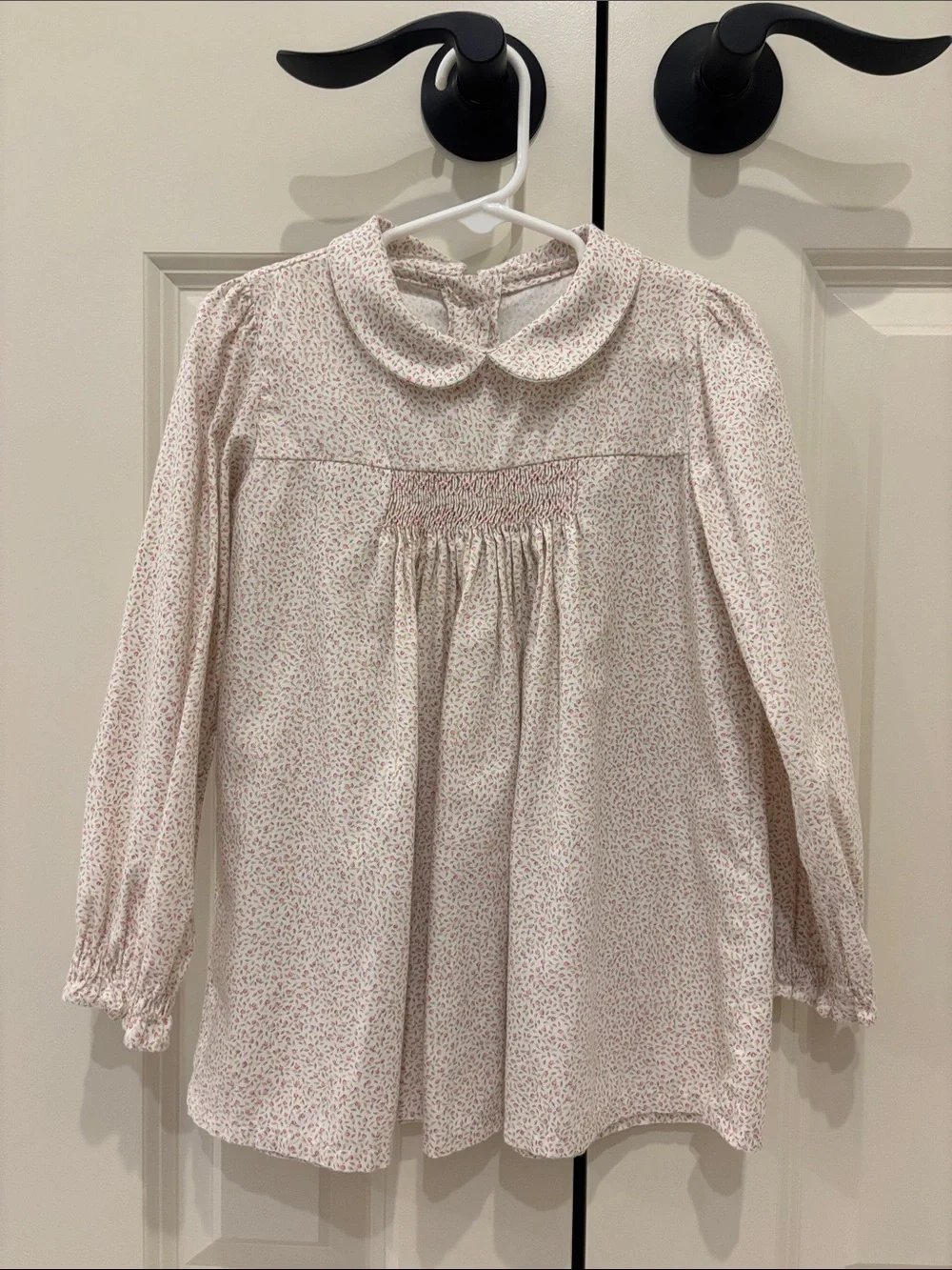 Girls' Pink Floral Long-Sleeve dondola dress, or oversized blouse